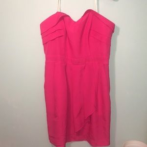 BCBG Sweetheart Hot Pink Strapless dress